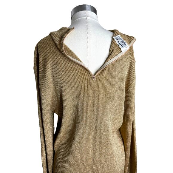 Lane Bryant Women's Gold Shimmer Sweater Size 38 - Picture 4 of 7